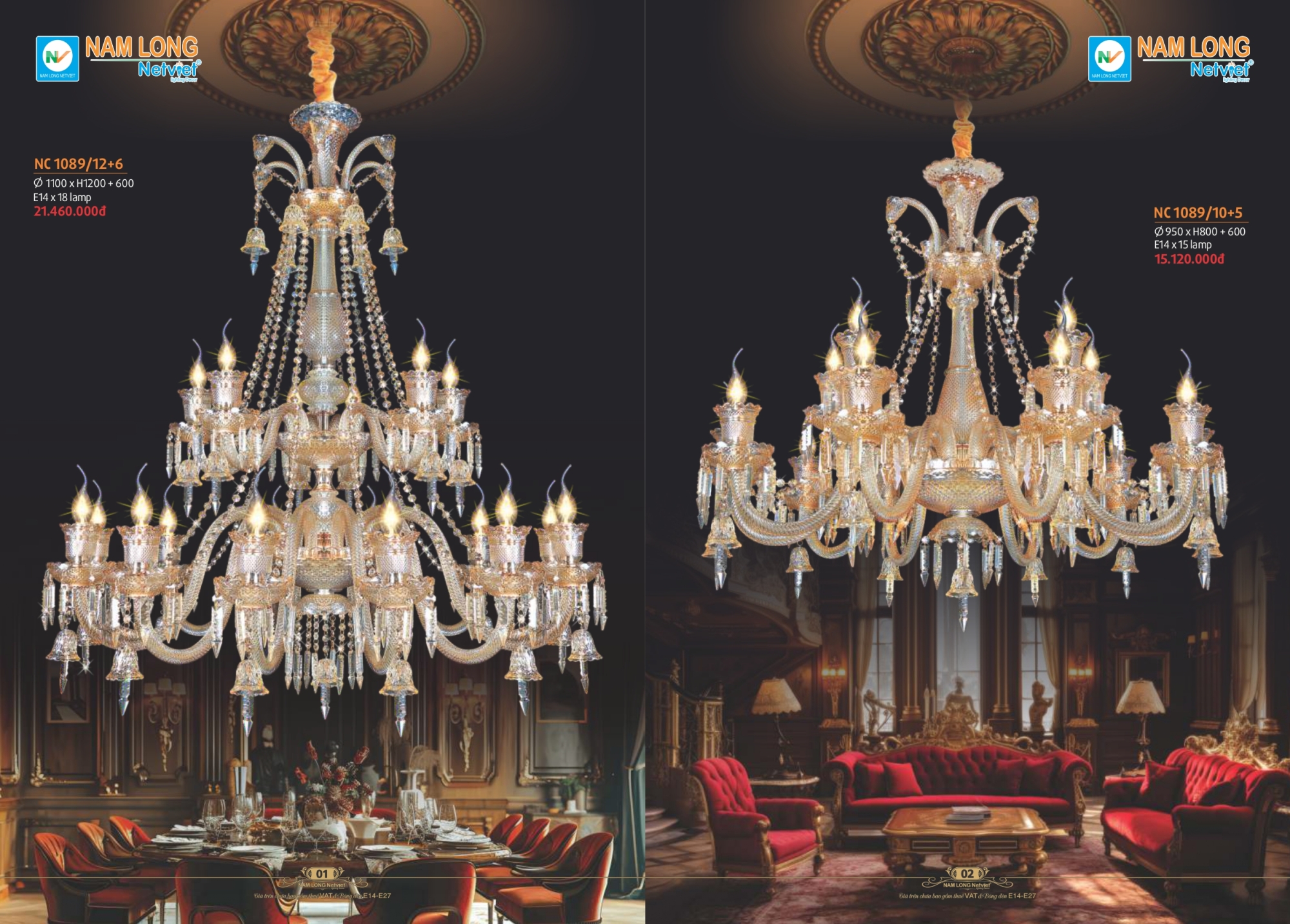 Bảng giá đèn trang trí Nam Long